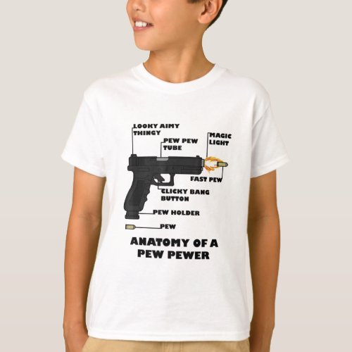 Anatomy of a Pew Pewer Ammo and Gun Amendment Meme T_Shirt