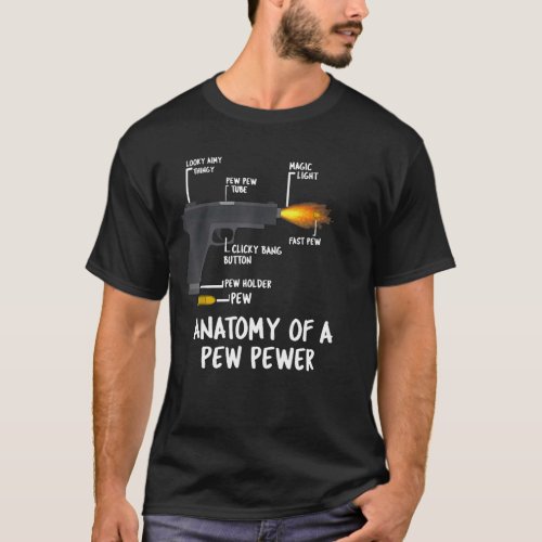 Anatomy of A Pew Pewer Ammo Gun Amendment Meme Lov T_Shirt