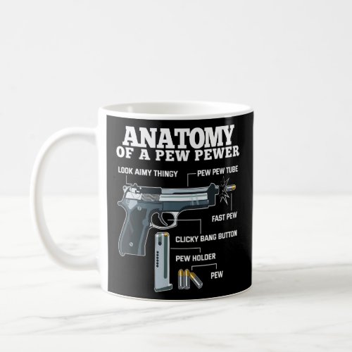 Anatomy Of A Pew Pewer Gun Weapon Ammo Lover  Coffee Mug