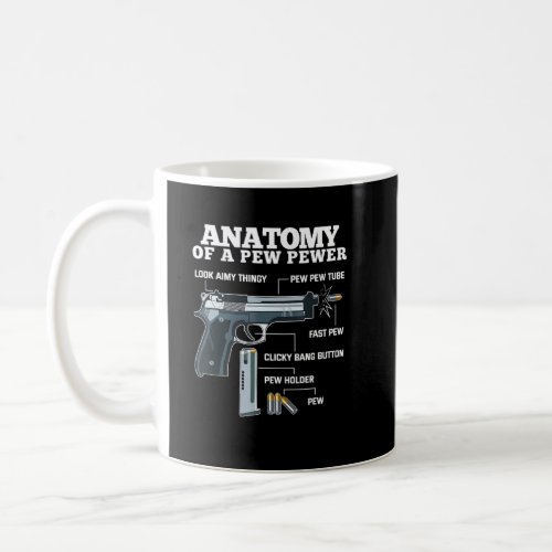 Anatomy Of A Pew Pewer Gun Weapon Ammo Lover  Coffee Mug