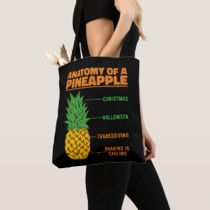 Anatomy Of A Pineapple Lovers Holidays Family Cool Tote Bag