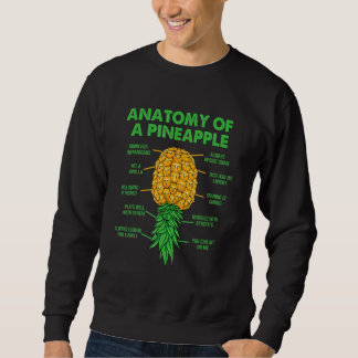 Anatomy Of A Pineapple Men Women Upside Down Pinea Sweatshirt