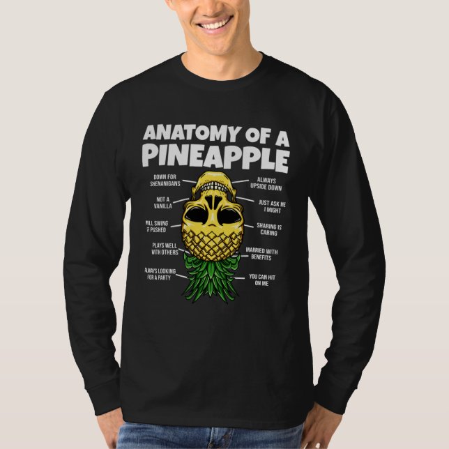 Anatomy Of A Pineapple Upside Down Pineapple Swing T-Shirt (Front)