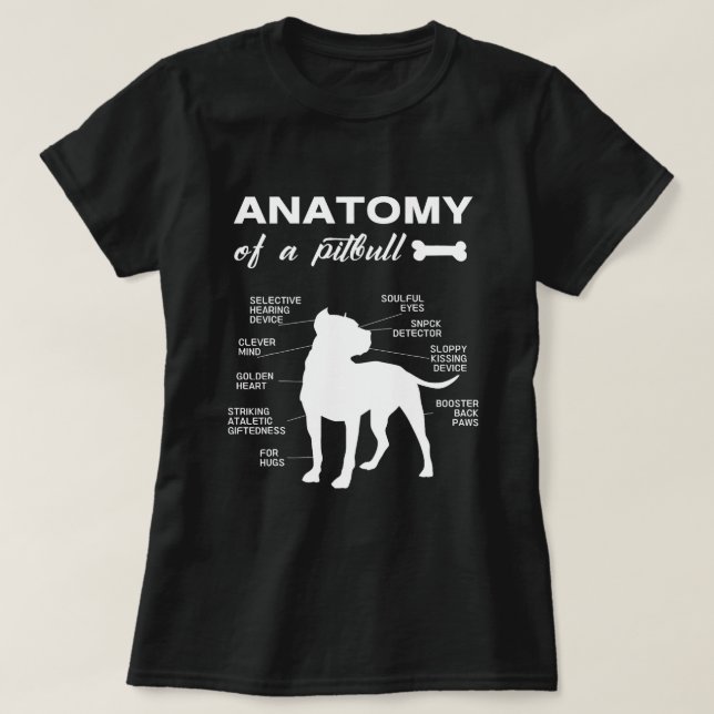 Anatomy Of a Pitbull Dog Lover Pit Bull Owner funn T-Shirt (Design Front)