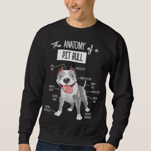 Anatomy Of A Pitbull Dog Lover Sweatshirt