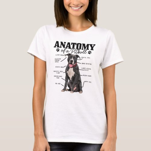 Anatomy Of A Pitbull Dog T_Shirt