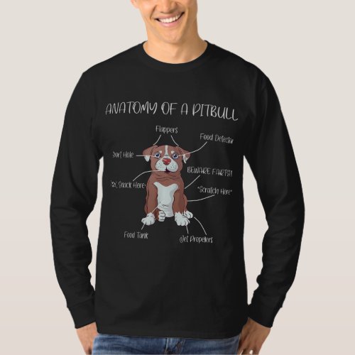 Anatomy of a Pitbull men women dog lover T_Shirt