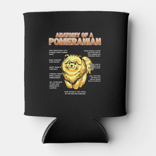 Anatomy of a Pomeranian Can Cooler (Front)