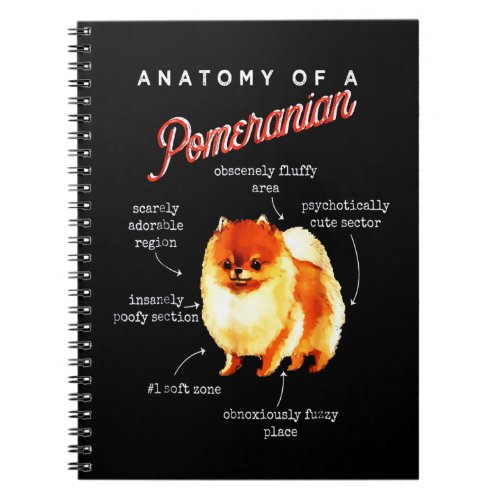 Anatomy Of A Pomeranian Soft Zone Gift Notebook