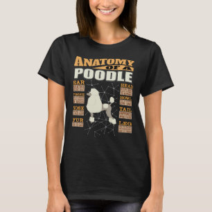 Anatomy Of A Poodle Funny Poodle Design T-Shirt