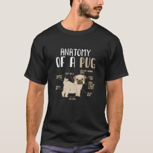 Anatomy Of A Pug Breed Dog Pet Hound Lover Pun T-Shirt