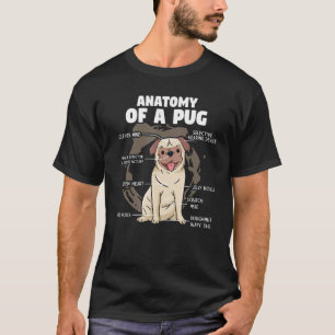 Anatomy Of A Pug Breed Dog Pet Hound Pun T-Shirt
