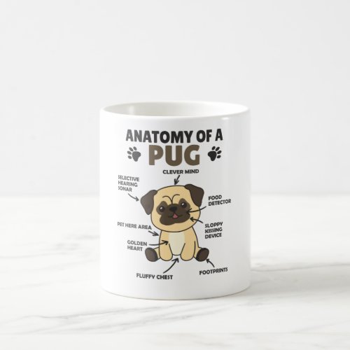 Anatomy Of A Pug Sweet Dogs Funny Puppy Coffee Mug