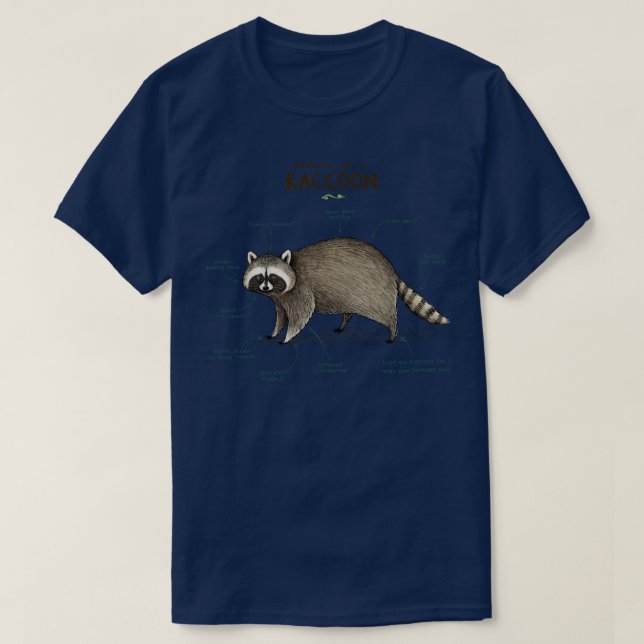Anatomy of a Raccoon T-Shirt (Design Front)