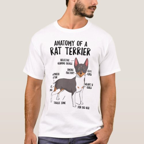 Anatomy of A Rat Terrier Dog Owner Puppy Funny Cut T_Shirt