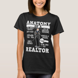 Anatomy Of A Realtor  Funny Real Estate Selling T-Shirt