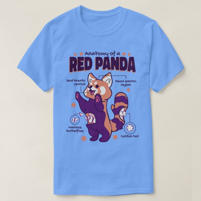 Anatomy Of A Red Panda 1 T-Shirt (Design Front)