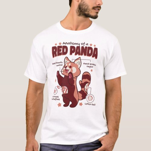 Anatomy of a Red Panda Animal Lover T_Shirt