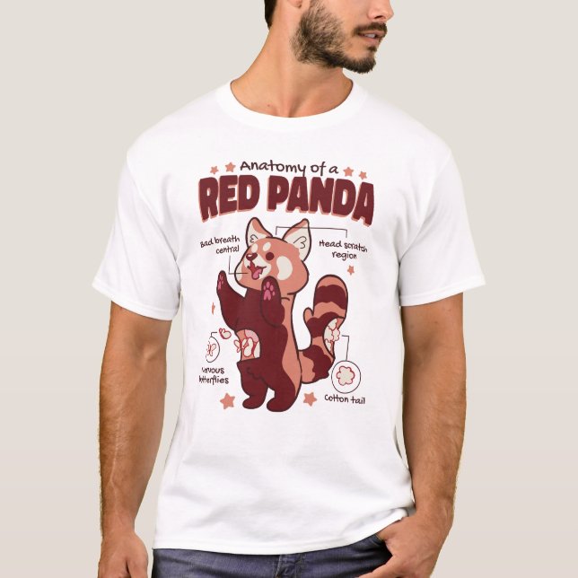 Anatomy of a Red Panda Animal Lover T-Shirt (Front)