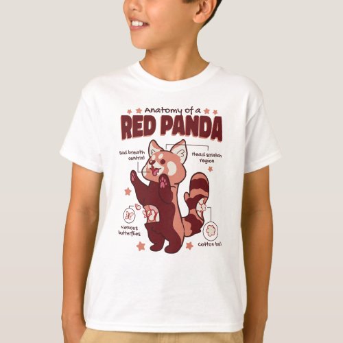 Anatomy of a Red Panda Animal Lover T_Shirt