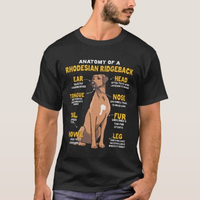 Anatomy Of A Rhodesian Ridgeback For Dog T-Shirt