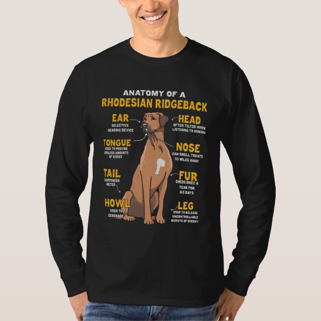 Anatomy Of A Rhodesian Ridgeback For Dog T-Shirt (Front)