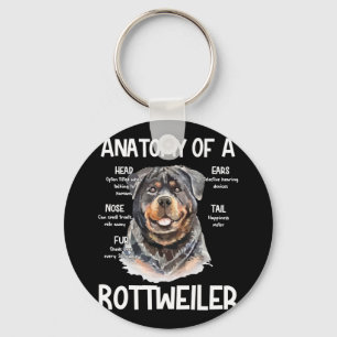 Anatomy Of A Rottweiler For Dog Lovers Keychain