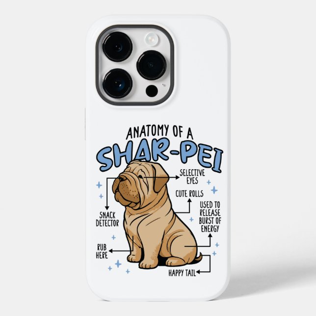 ANATOMY OF A SHARPEI DOG  Case-Mate iPhone CASE (Back)
