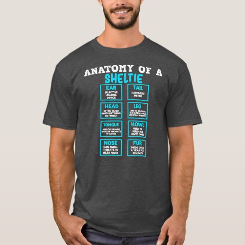 Anatomy of a Sheltie Dog  T_Shirt