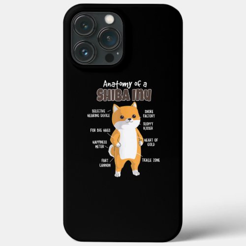 Anatomy of a Shiba Inu for Fur Mama Papa Loves iPhone 13 Pro Max Case