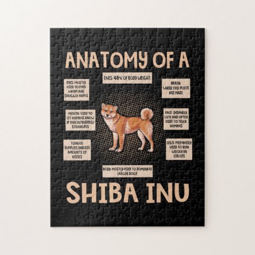 Anatomy Of A Shiba Inu Funny Puppy Gift Jigsaw Puzzle