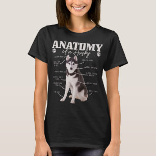 Anatomy Of A Siberian Husky Funny Cute Dog Husky M T-Shirt