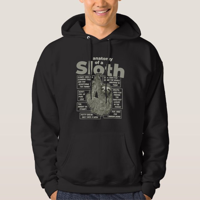 Anatomy Of A Sloth 21 Hoodie (Front)
