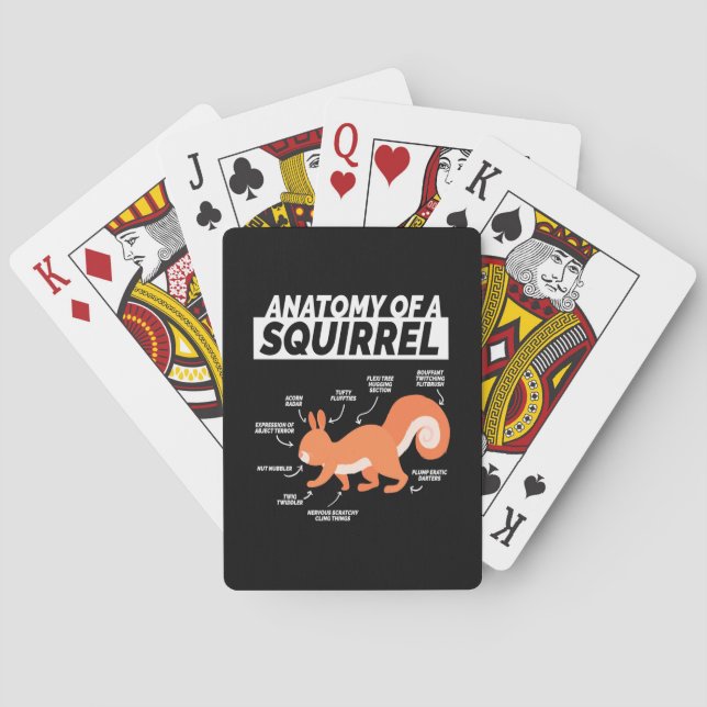 Anatomy Of A Squirrel Poker Cards (Back)