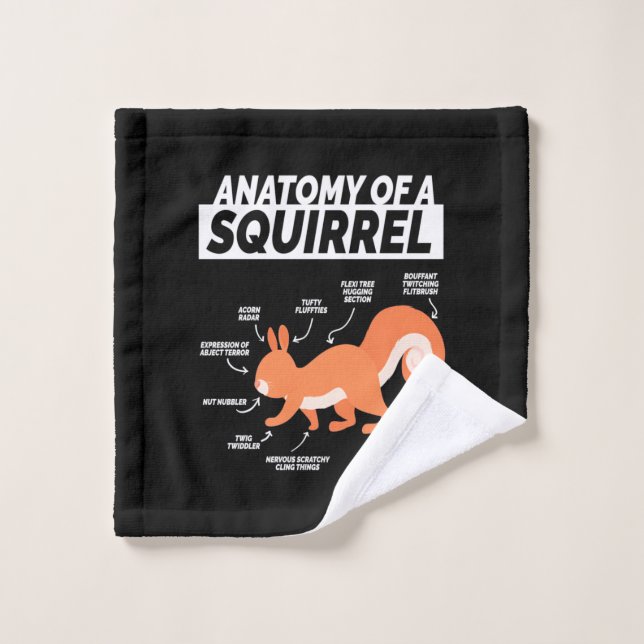 Anatomy Of A Squirrel Wash Cloth (Wash Cloth)