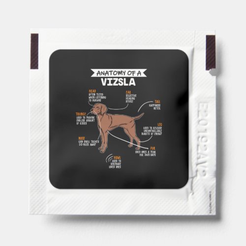 Anatomy Of A Vizsla Dog Hand Sanitizer Packet