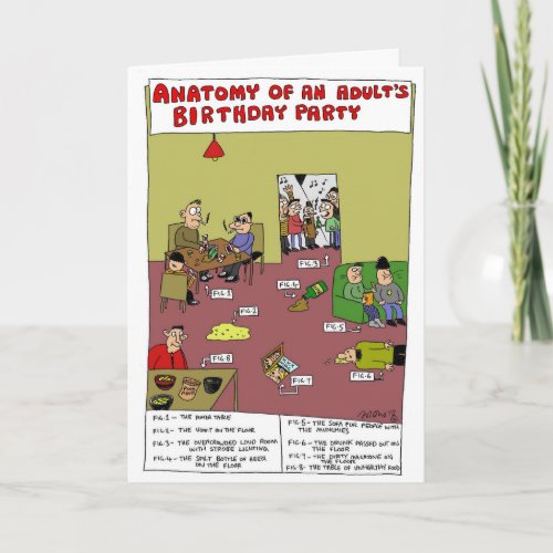 Anatomy of an Adults Birthday Party Sam Backhouse Card