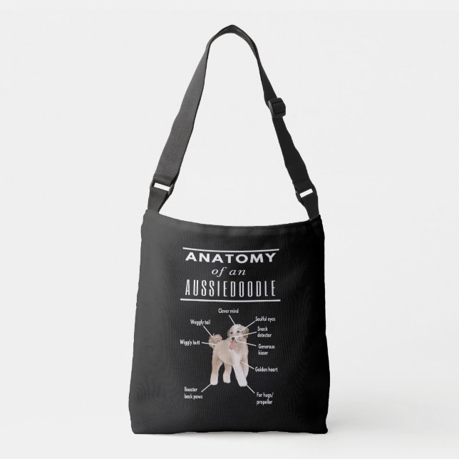 Anatomy of An Aussiedoodle Crossbody Bag (Front)