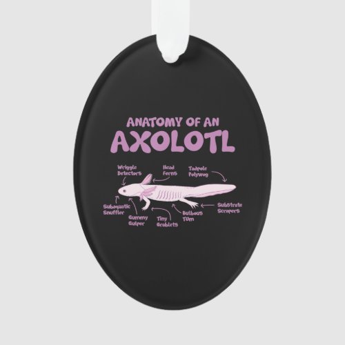 anatomy of an axolotl  axolotls biology science   ornament