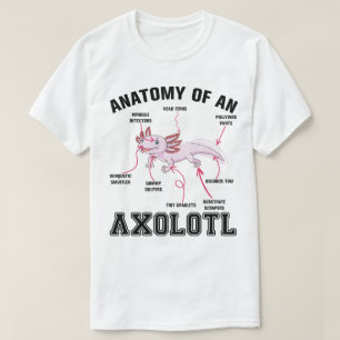 Anatomy Of An Axolotl Biology Science T-Shirt