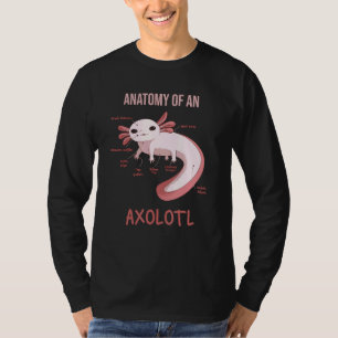 Anatomy Of An Axolotl Pet Biology Biologist Diagra T-Shirt