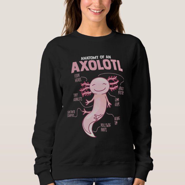 Anatomy Of An Axolotl Structure Of Mexican Walking Sweatshirt (Front)