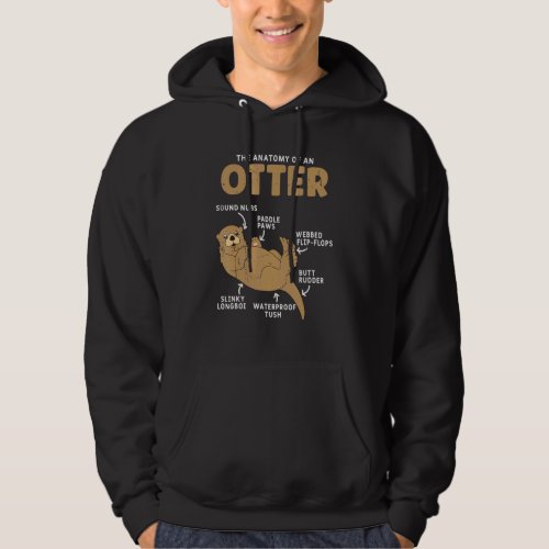 Anatomy Of An Otter Cute Animal Mammal World Otter Hoodie