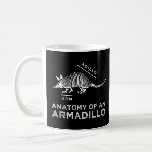 Anatomy Of Armadillo Funny Texas Armadillos Wildli Coffee Mug