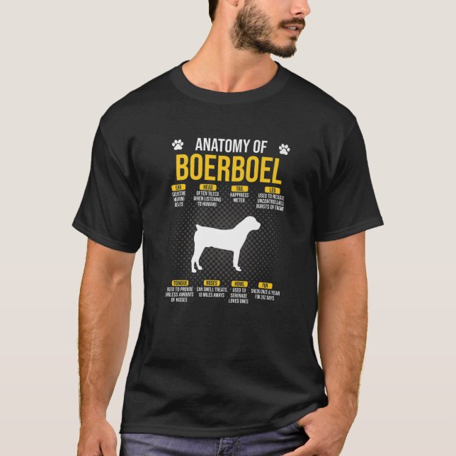 Anatomy Of Boerboel Dog Lover T-Shirt (Front)