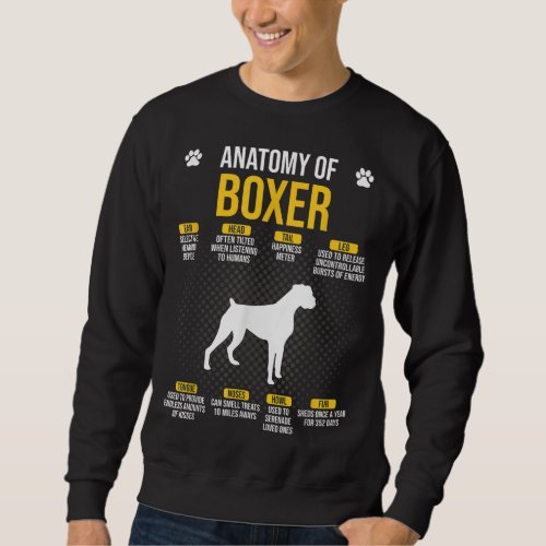 Anatomy Of Boxer Dog Lover Sweatshirt