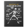 Anatomy of Brazilian Jiu Jitsu Fighter Skeleton Notebook
