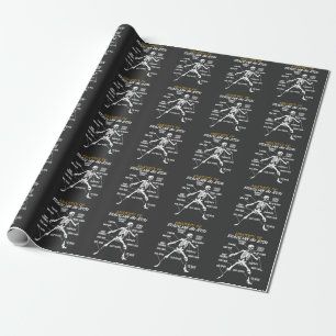 Anatomy of Brazilian Jiu Jitsu Fighter Skeleton Wrapping Paper