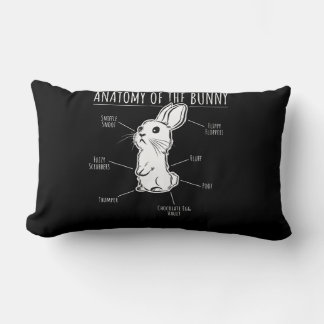 Anatomy Of Bunny - Cute Rabbit Pet Love Lumbar Pillow