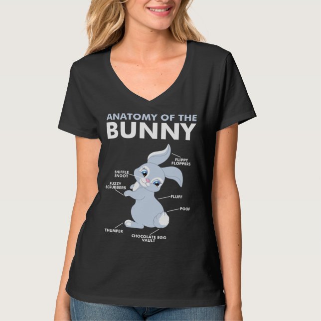 Anatomy of Bunny  Rabbit T-Shirt (Front)